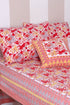 20s Cotton Cushion Cover in Floral Block Print